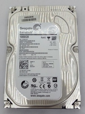 SEAGATE Barracuda 1000GB SATA FESTPLATTE  S/N:Z1D6VFMT  3,5 '' #FP4478