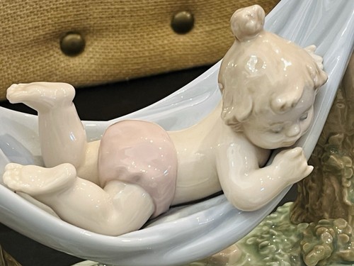 LLADRO Porcelain Napmaker Baby Girl Hammock 06853 NO DAMAGE Daisa 2001 Figurine - Picture 14 of 21