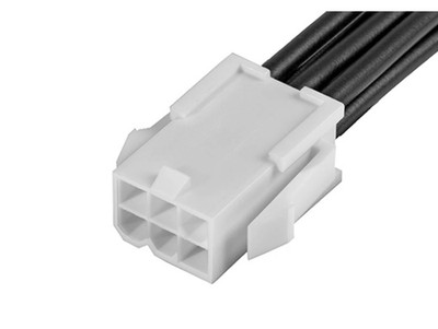 Molex 2153272062 Mini-Fit Jr 6-Pin Male-Male Plug Gold Adapter 300mm 1ft 2x3