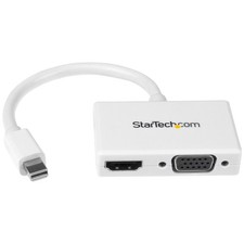 Startech IT MDP2HDVGAW Mini DisplayPort to HDMI VGA Adapter White