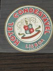 1940s Lisbon Portugal Vintage Travel Label: Hotel Condestavel RARE Lisboa travel — photo 3