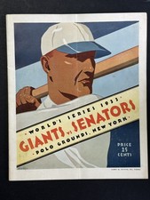 Official 1933 World Series Program New York Giants Washington Senators Scored