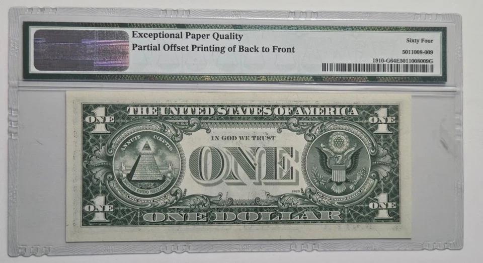 U.S. - Series 1977 A $1.00 Federal Reserve Note (Offset Printing Error) - Image 3 of 4