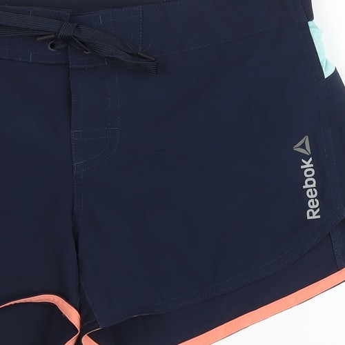 Pantalones cortos deportivos para mujer Reebok azules M - Imagen 11 de 12