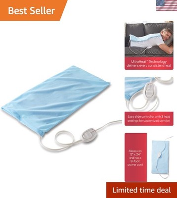 XL Heating Pad for Back Neck and Shoulder Pain Relief with Sponge for Moist H...