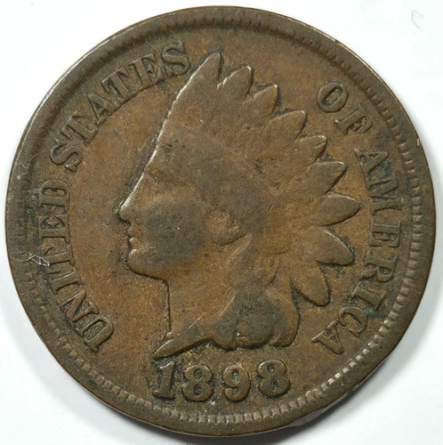 1898 INDIAN HEAD CENT 1C VG VERY GOOD CIRCULATED C222