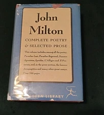 John Milton Complete Poetry & Selected Prose Modern Library HCDJ