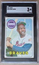 1969 Topps HANK AARON #100 - SGC 3