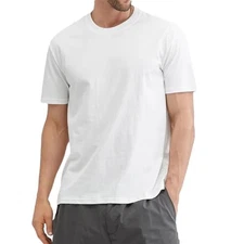 GENERICS MEN'S ROUND NECK SOLID COLOR COTTON CLASSIC T-SHIRT, SIZE XL - WHITE