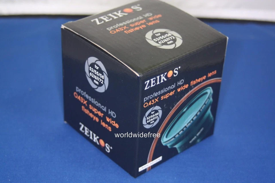 Zeikos ZE-543R Professional HD 0.43x Super Wide Fisheye Lens f/52/55/58/62/67/72 - Image 2 of 4