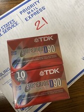 TDK Superior D90 Normal Bias Blank Cassette Tapes Lot 10 Pack NEW SEALED FAST