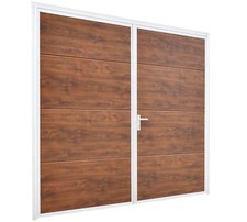 Garagentor 2x2 or nach Maß zweiflügelig gedämmt – Stahltor, Anthrazit, Holzoptik