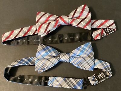Little Black Tie Pre Tied Bow Ties Adjustable 2 Ties