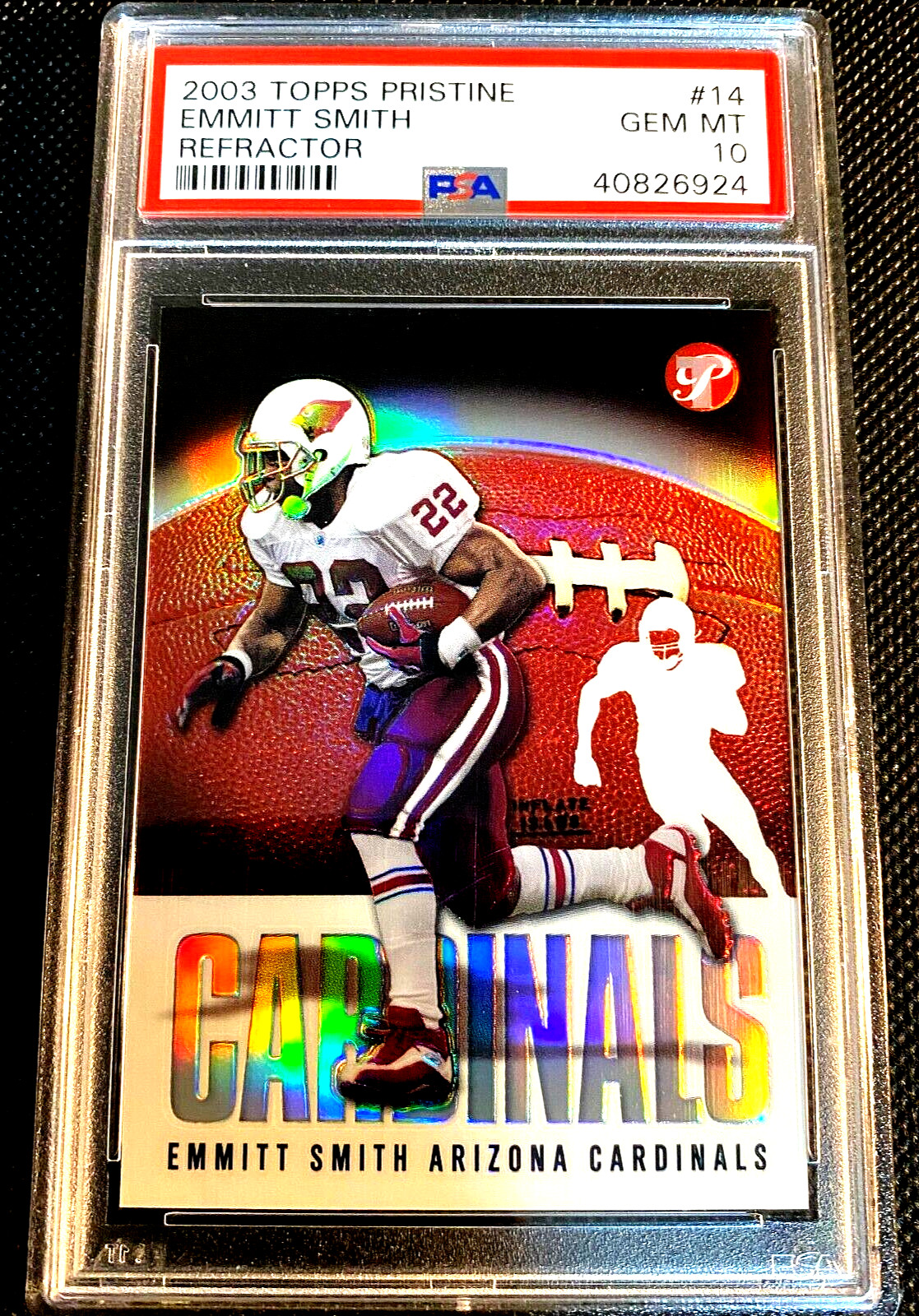 SP /99 PSA 10 GEM MINT 2003 EMMITT SMITH TOPPS PRISTINE REFRACTOR #14 G5166