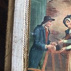 Vintage Victorian Women Market Scene Gold Gilt Tole Wall Plaque Italian Style — photo 8