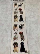 PAPER HOUSE STICKY PIX STICKERS DOGS PUPPIES MULTI-COLOR TYPES MEDIUM DOGS 18PCS