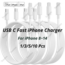For iPhone 14 13 12 11 Pro Max XS XR X 8 20W PD USB-C Type C Fast Charger Cable