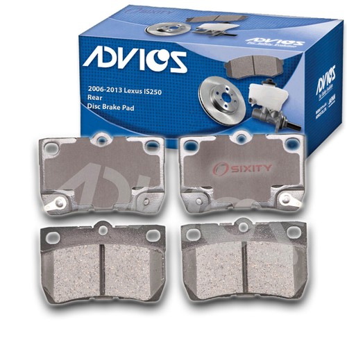 ADVICS Rear Disc Brake Pad Set for 2006-2013 Lexus IS250 - Braking Tire du