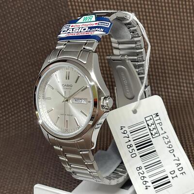 Casio MTP-1239D-7A Enticer Stainless Steel Silver Analog Quartz