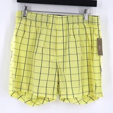 J. Crew Patterened Boxer Mens Yellow Relaxed Resort Beach Vacation Sleepwear NWT
