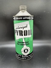 Polarized Pyroil 32Oz 1 Quart Cone Top Metal Oil Can Empty Cone Top