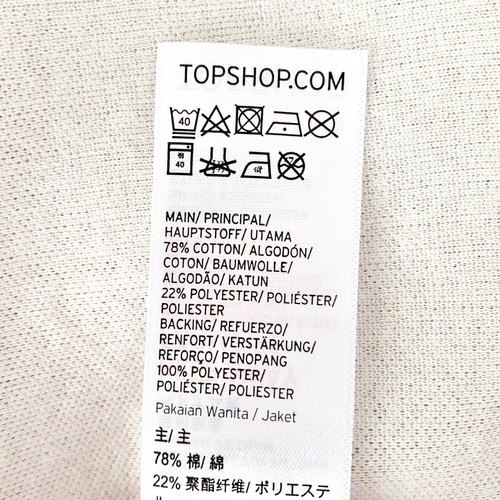 TopShop Sweater Blazer Cardigan Women’s 8 Tan Knit Pockets Open Front Old Money - Bild 7 von 7