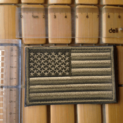 USA FLAG U.S. FLAG EMBROIDERED PATCHES USA ARMY BADGE HOOK PATCH - Picture 3 of 5