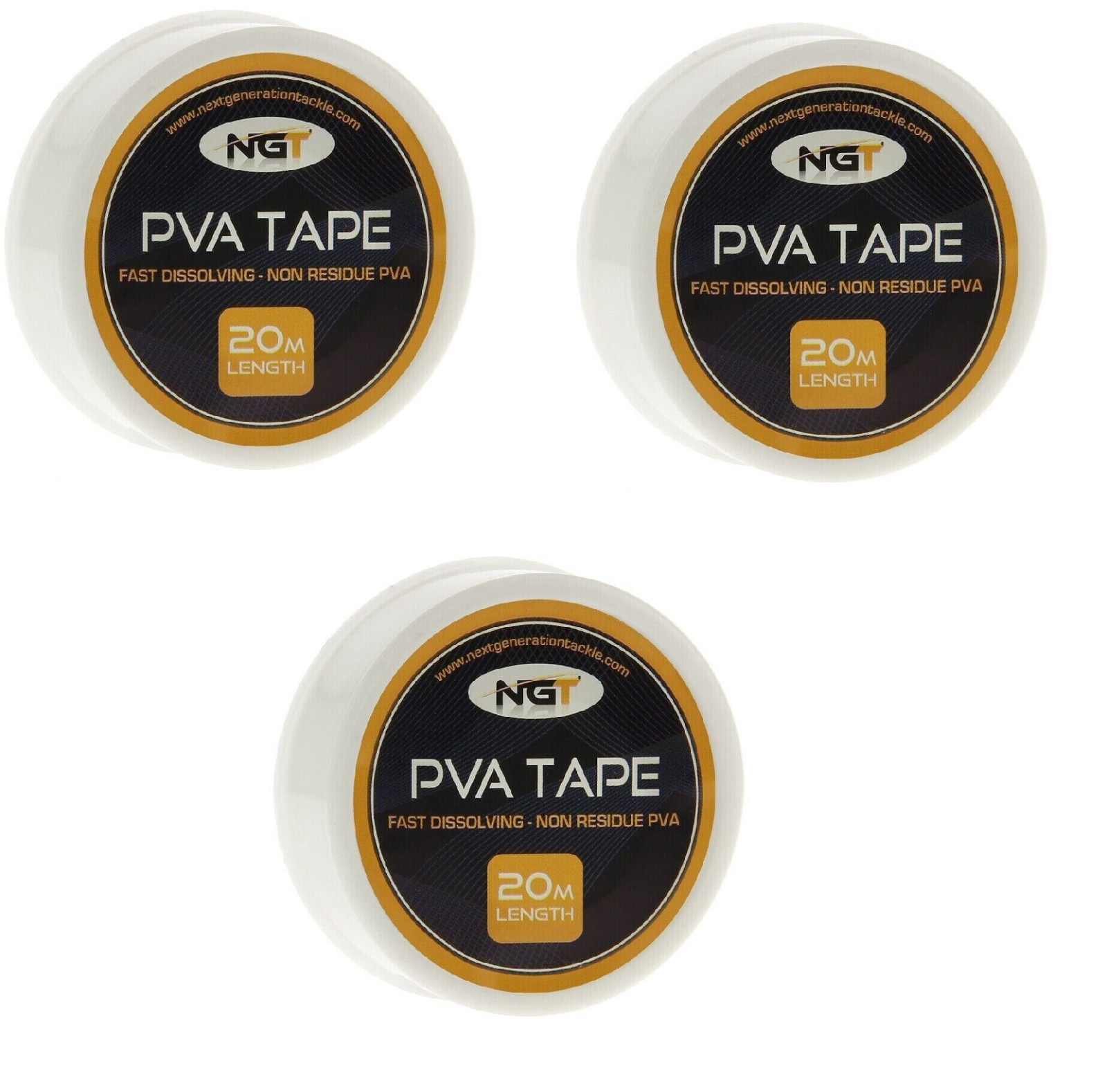 NGT PVA Tape 20m Fast Dissolving Carp Fishing PVA  carp coarse fishing x 3