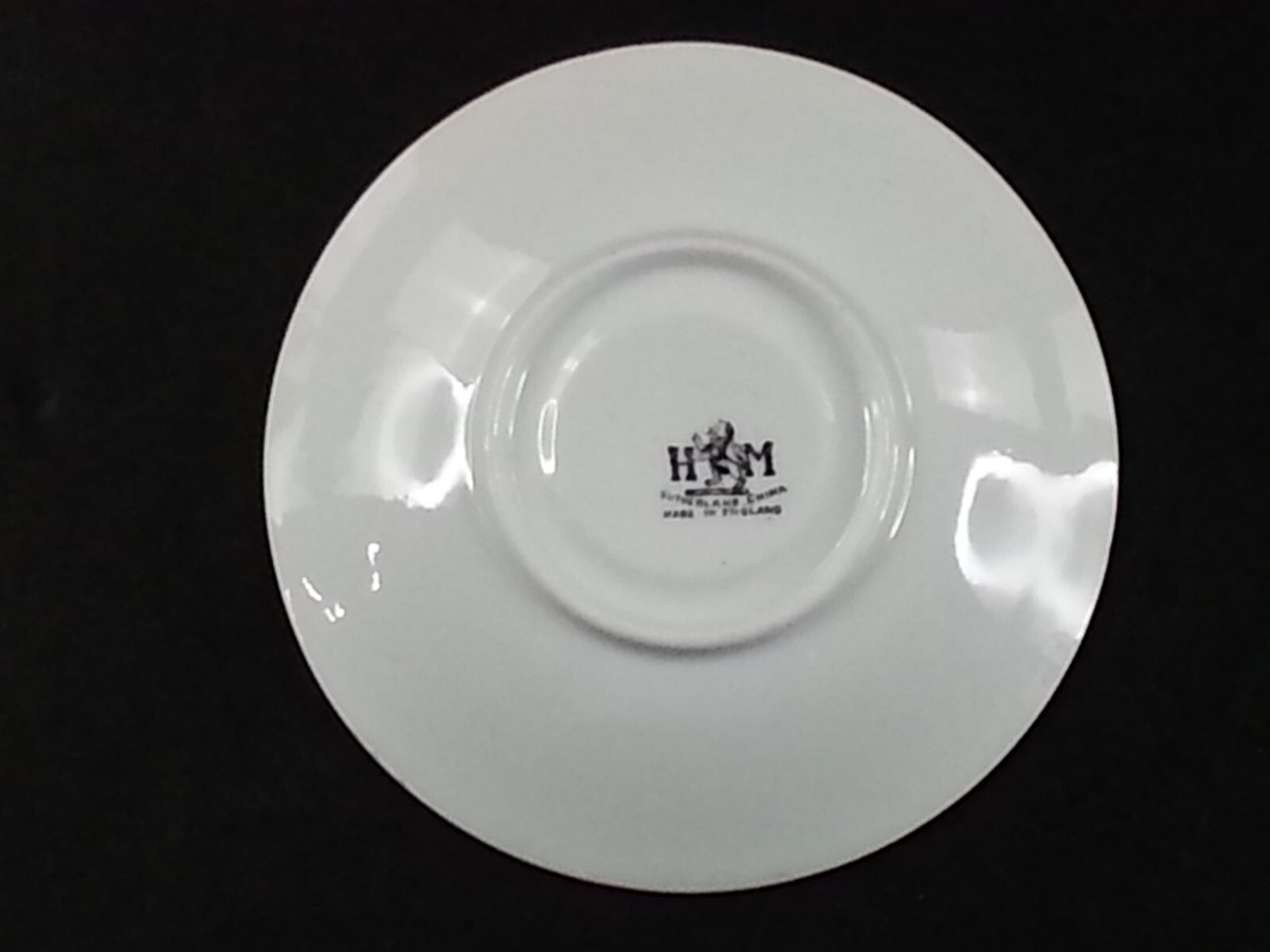 H & M Sutherland China England Cup & Saucer Blue Flower Gold | eBay