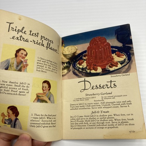 Jell-O Advertising Recipe Booklet 1934 Jell-O Tastes Twice as Good New Jell-O - Picture 7 of 9