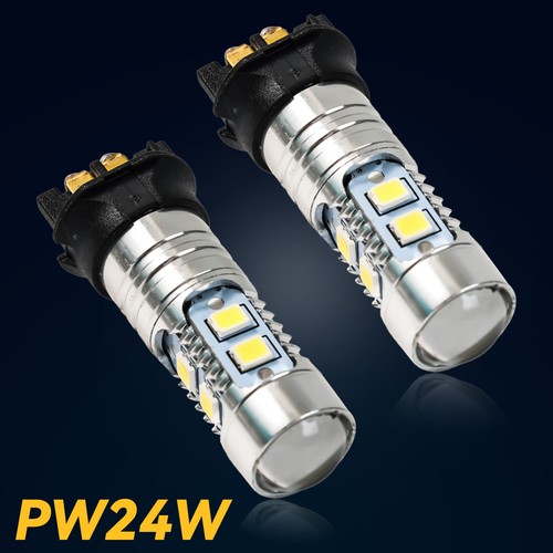 2 pc Xenon White PW24W PWY24W LED Bulbs For Audi BMW VW Daytime Running Lights - Picture 7 of 8