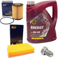 MotoröL Filter Set 5W30 5 Liter + ÖLablassschraube FüR Audi Cabriolet 8G7 1.9