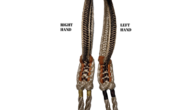 9/9 Plait Right-Hand Bull Riding Rope – 14ft Total Length, Full Leather Handhold, Polypropylene Rope For Rodeo