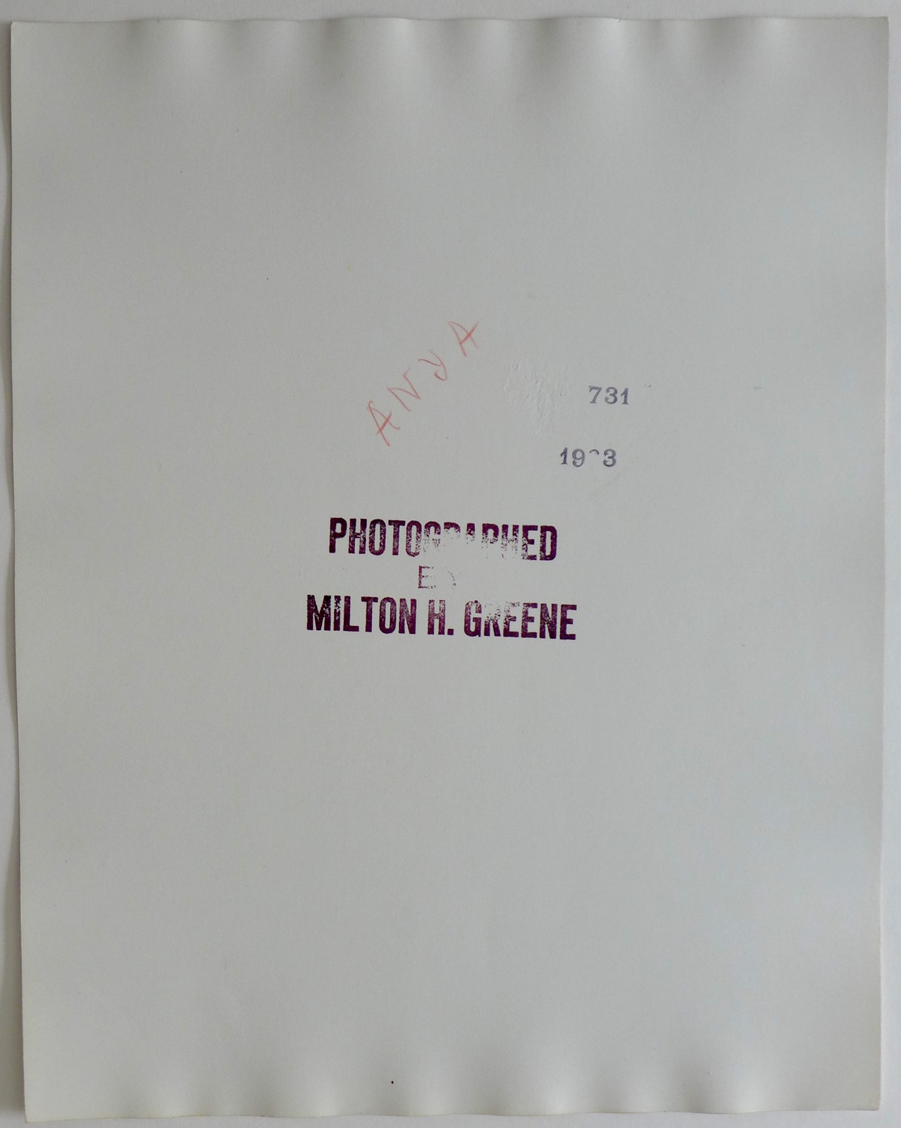 Milton Greene - Anya - 1963 Barite Silver Print_