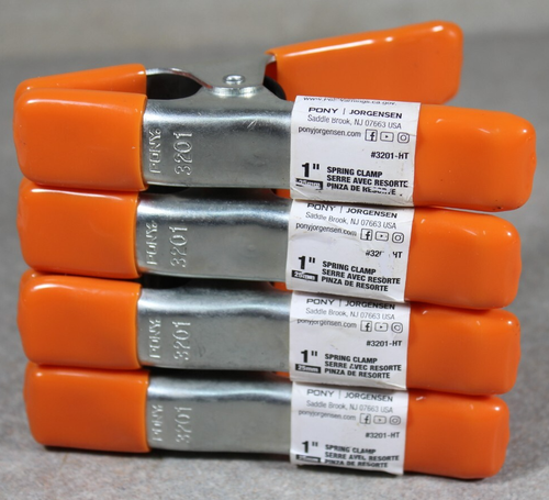 5pc Pony 3201 1" Spring Clamps - With Orange Protective Tips #3 - Picture 3 of 3