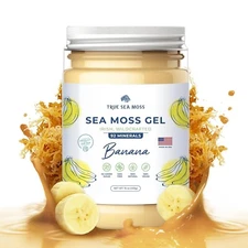 Wildcrafted Irish Sea Moss Gel | Made with Dried Seaweed Seamoss | Banana