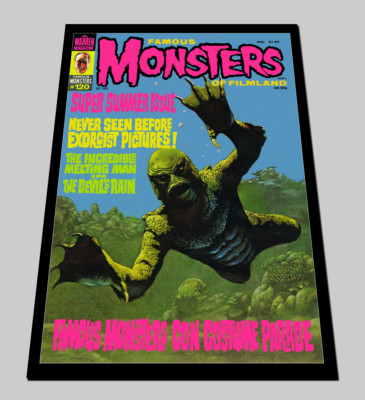 FAMOUS MONSTERS OF FILMLAND #120-Warren Magazine Cover 1975-18” X