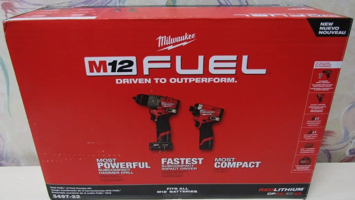 Sub Compact M12 Hammer Drill Kit Milwaukee M12 FUEL Brushless