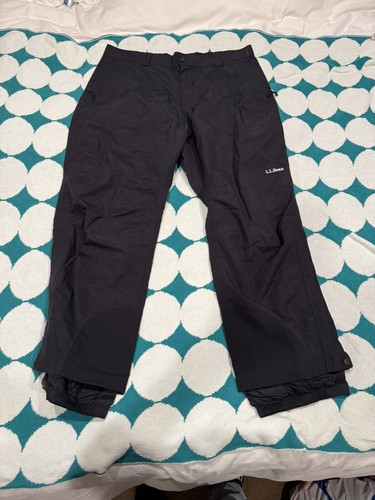 LL Bean Outdoors Snow Pants Nylon Ski Black XL reg