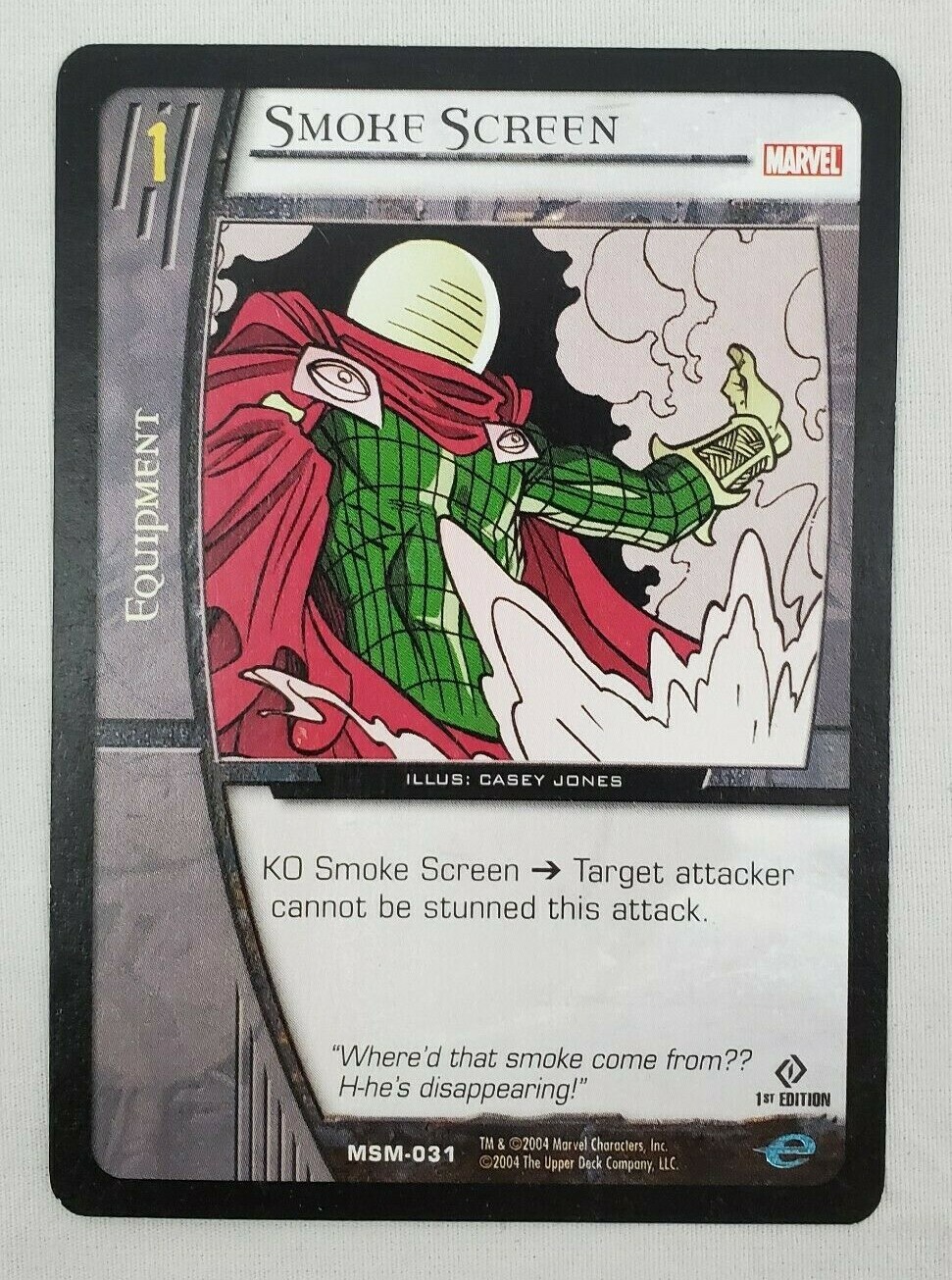 2004 Upper Deck - Marvel VS System 1st Edition "SMOKE SCREEN" - #MSM-031 (SS2)