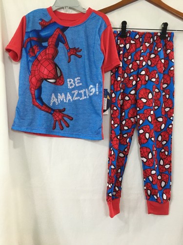 New SPIDER-MAN MARVEL Short Sleeve Pajamas Sleepwear Set Pants 2 pc Boys XS,S - Picture 5 of 5