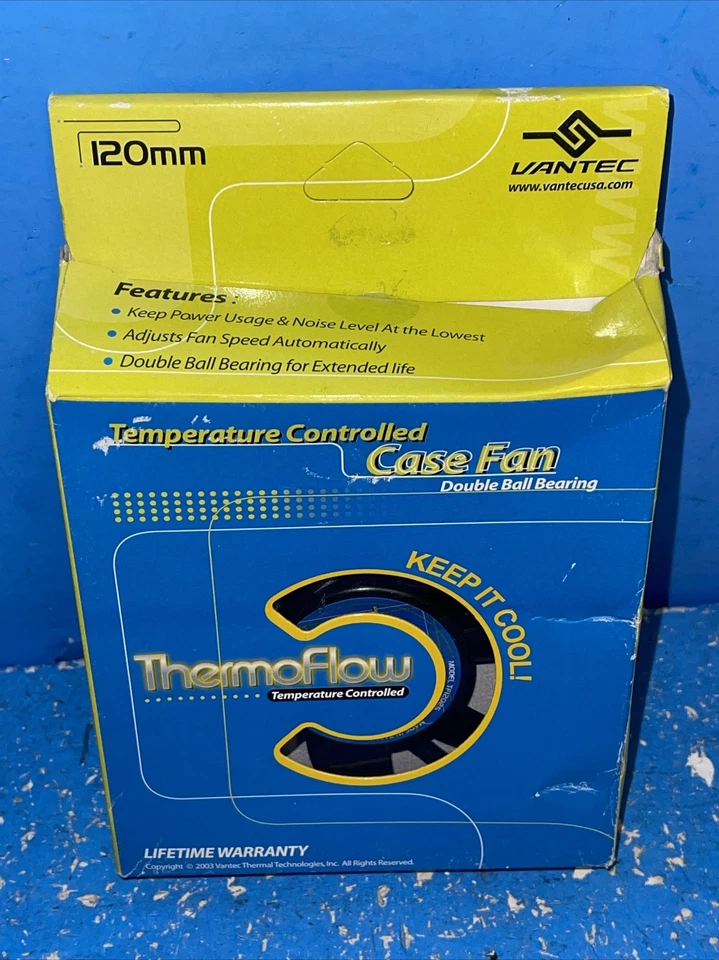 Vantec ThermoFlow 120mm TF12025 CASE FAN TEMP CONTROLLED - Image 2 of 4