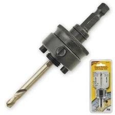 Ivy Classic 28107 HOLE SAW ARBOR 7H 3/8" Quick Change Arbor 5/8" Thread w/2 Pins