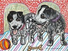 Australian Cattle Dog Collectible Dog Art Print 4x6 Signed Ksams Blue Heeler Pup