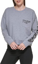 DKNY Jeans Womens Casual Pullover Sweatshirt NEW