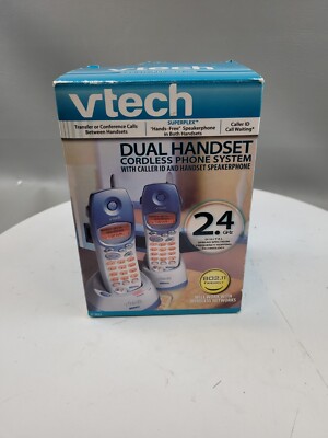 VTech 2-Handset Dual Handset Cordless Phone System Hands Free Speakerphone 2625