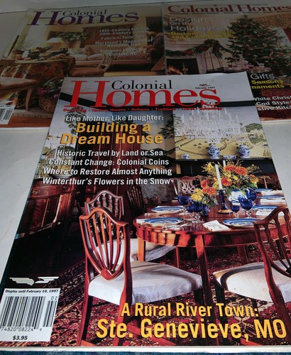 Vintage LOT OF 3 COLONIAL HOMES Magazines 1996-1997 - Imagen 2 de 12