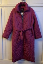 Nobody’s Child Long Quilted Jacket Coat Pink Berry  Bnwt 10-12