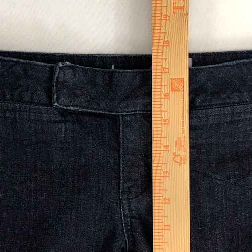 American Rag Cie Womens Trouser Flare Jeans Blue Stretch Dark Wash Juniors 5S - Picture 5 of 9