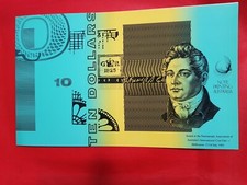 1991 AUSTRALIAN $10 UNCUTBLOCK OF 4 FRASER/COLE BLACK OVERPINT INTERNATIONL FAIR